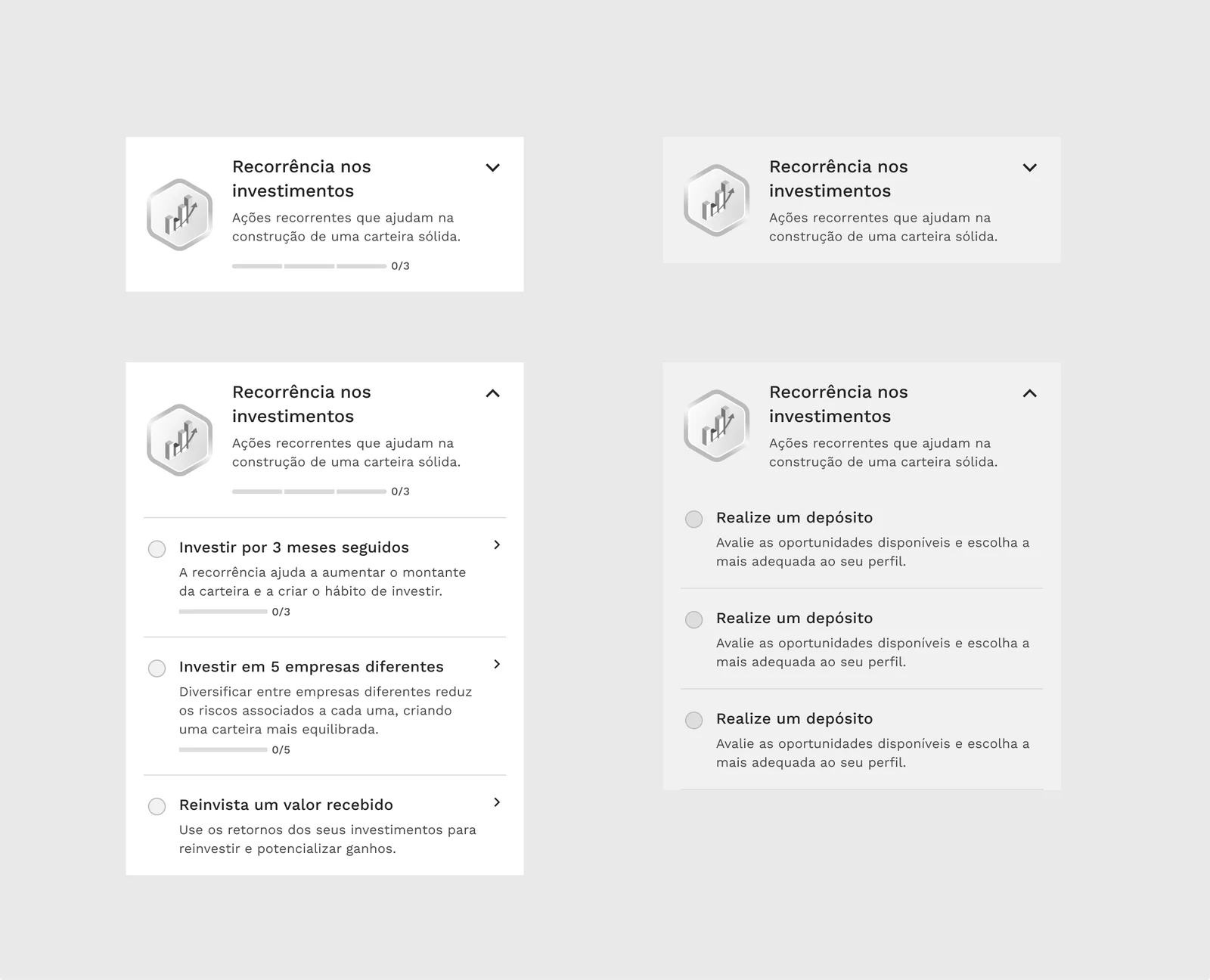 The task card component in its collapsed and expanded states